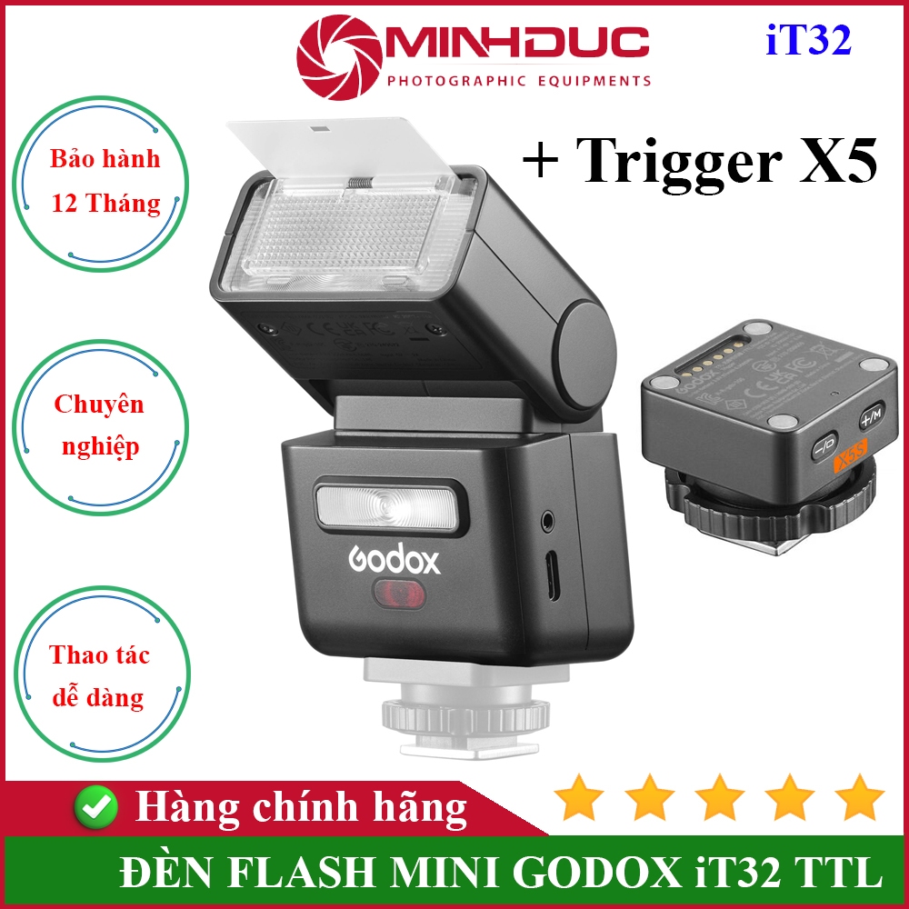Đèn Flash Mini Godox iT32 TTL Chính hãng - MINH ĐỨC CAMERA