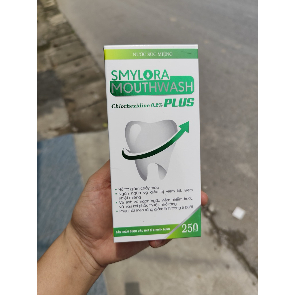 Nước súc miệng SMYLORA MOUTHWASH Chlorhexidine 0.2% PLUS