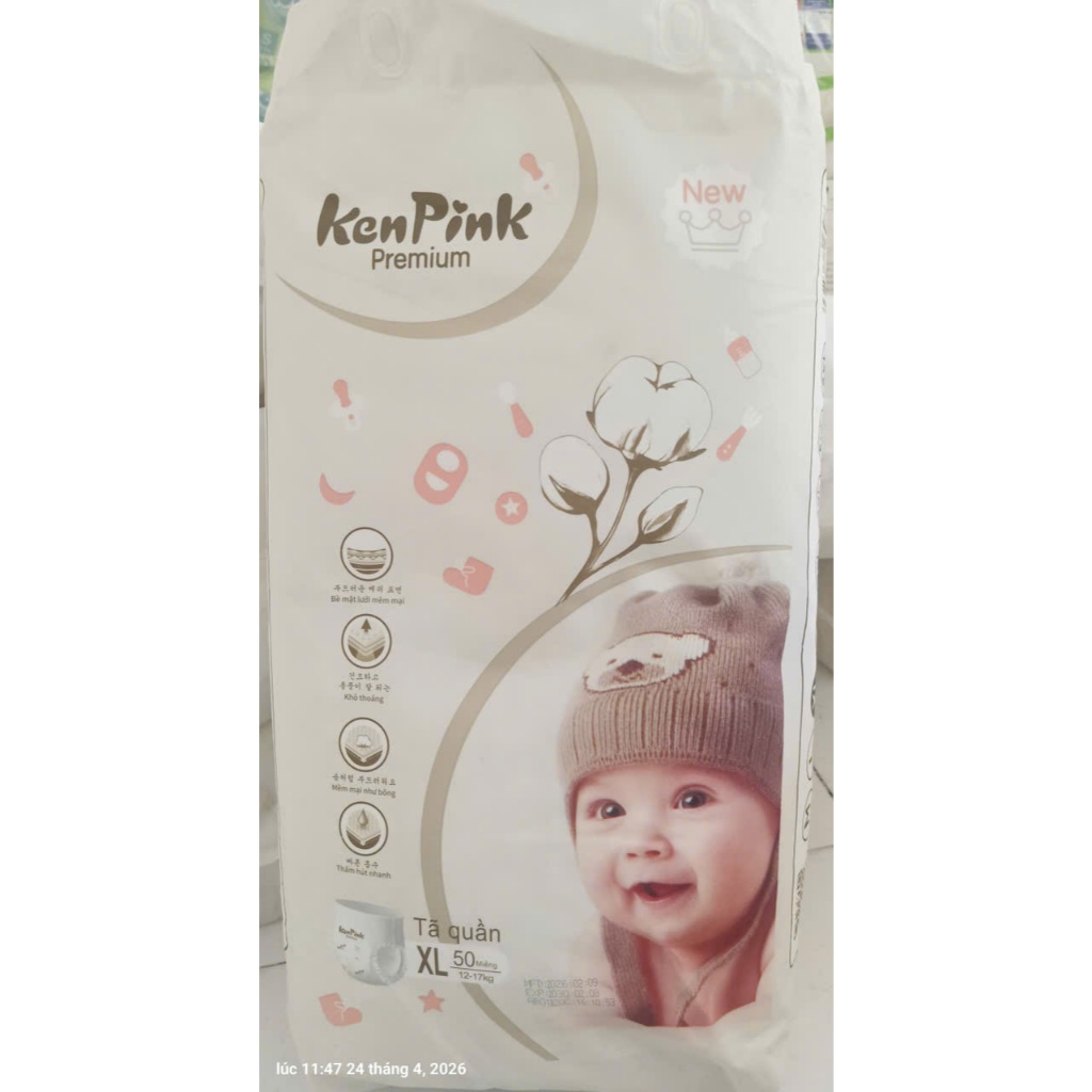 TÃ QUẦN KEN PINK SIZE L/ XL/ 2XL/ 3XL/ 4XL/ 5XL