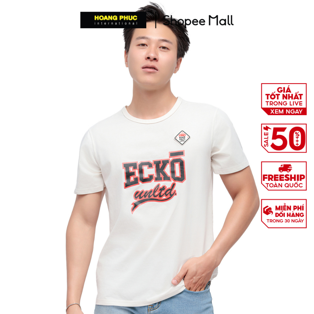 Áo Thun Tay Ngắn Nam Ecko Unltd IF25-90019 Công Nghệ Ice Texture Logo Ecko Unltd.