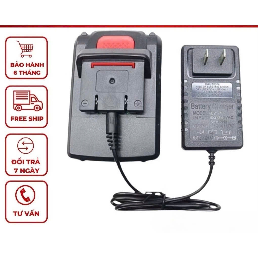 Sạc 21v – 2000MA P.IN.10 dùng cho các dòng máy khoan, quạt tích điện các dòng Model: 21v, 26v, 36v