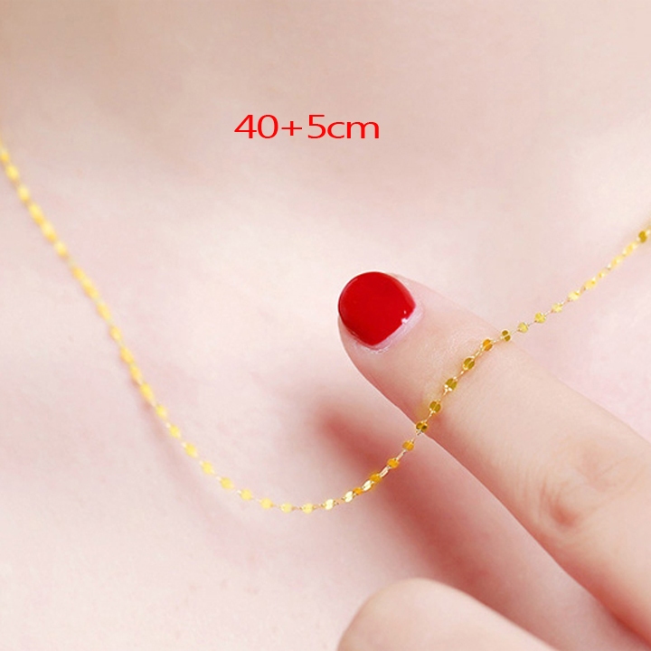 TN398 Dây chuyền titan lá me không kèm mặt loại xịn 18KGP