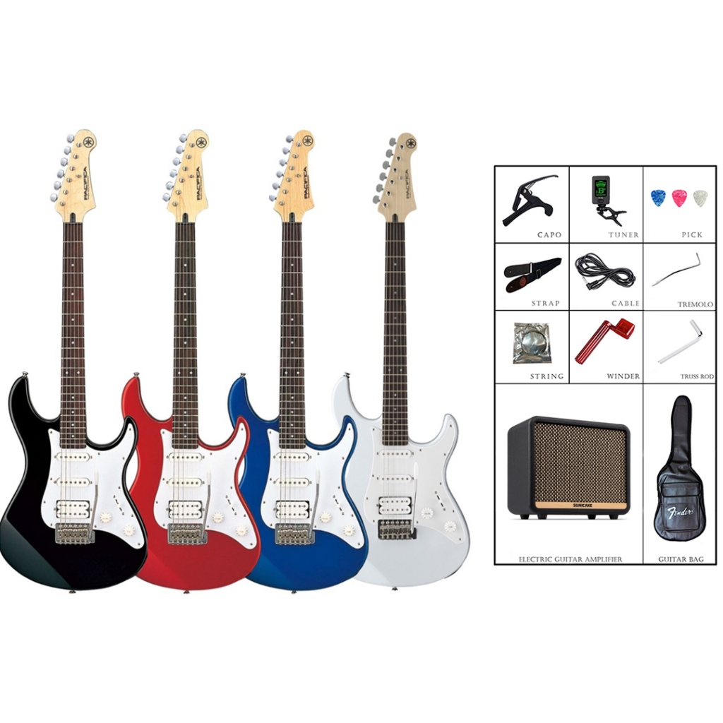 Combo Đàn Guitar Điện Yamaha PAC012 Stratocaster HSS Pacifica Series Aroma AG04