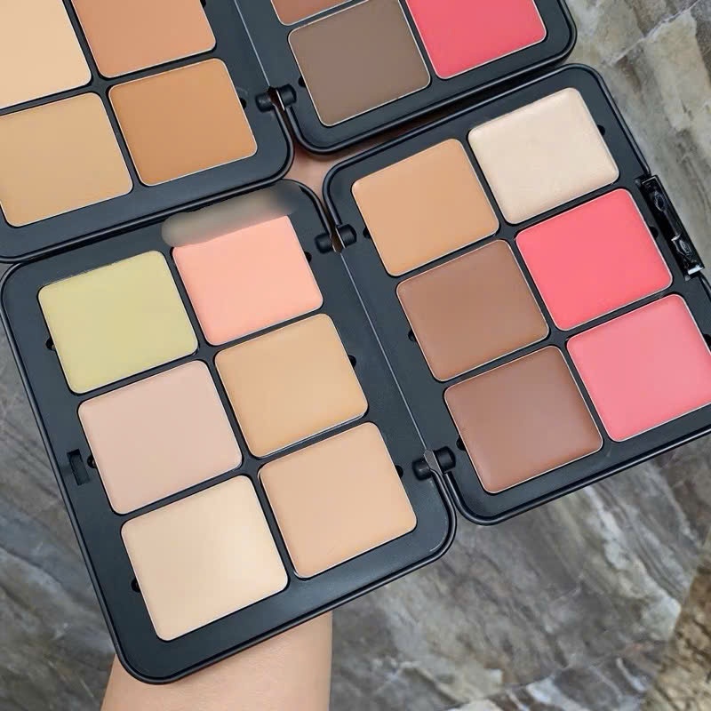 Bảng che khuyết điểm, má hồng MAKE UP FOR EVER (MUFE) HD Skin Harmony 1 +Tặng kèm Cọ nền MAKE UP FOR