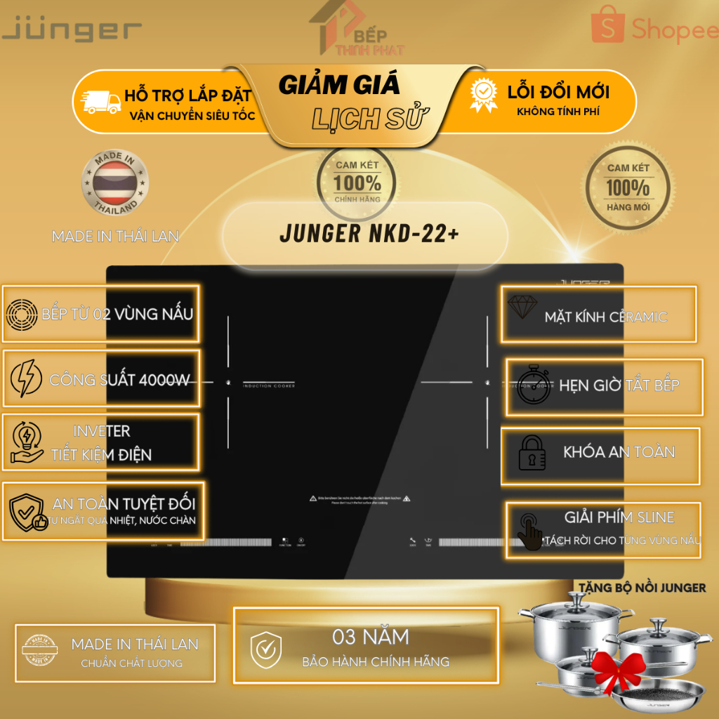BẾP TỪ ĐÔI JUNGER NKD-22