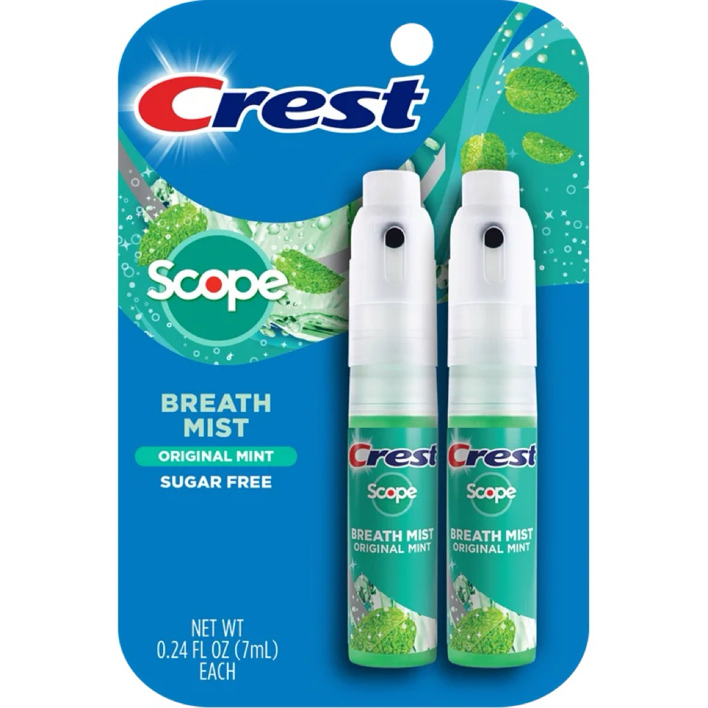 [BILL US] Xịt Thơm Miệng Chính Hãng Crest Mỹ - Hương Bạc Hà - Tự Tin Giao Tiếp - Crest Scope Breath 