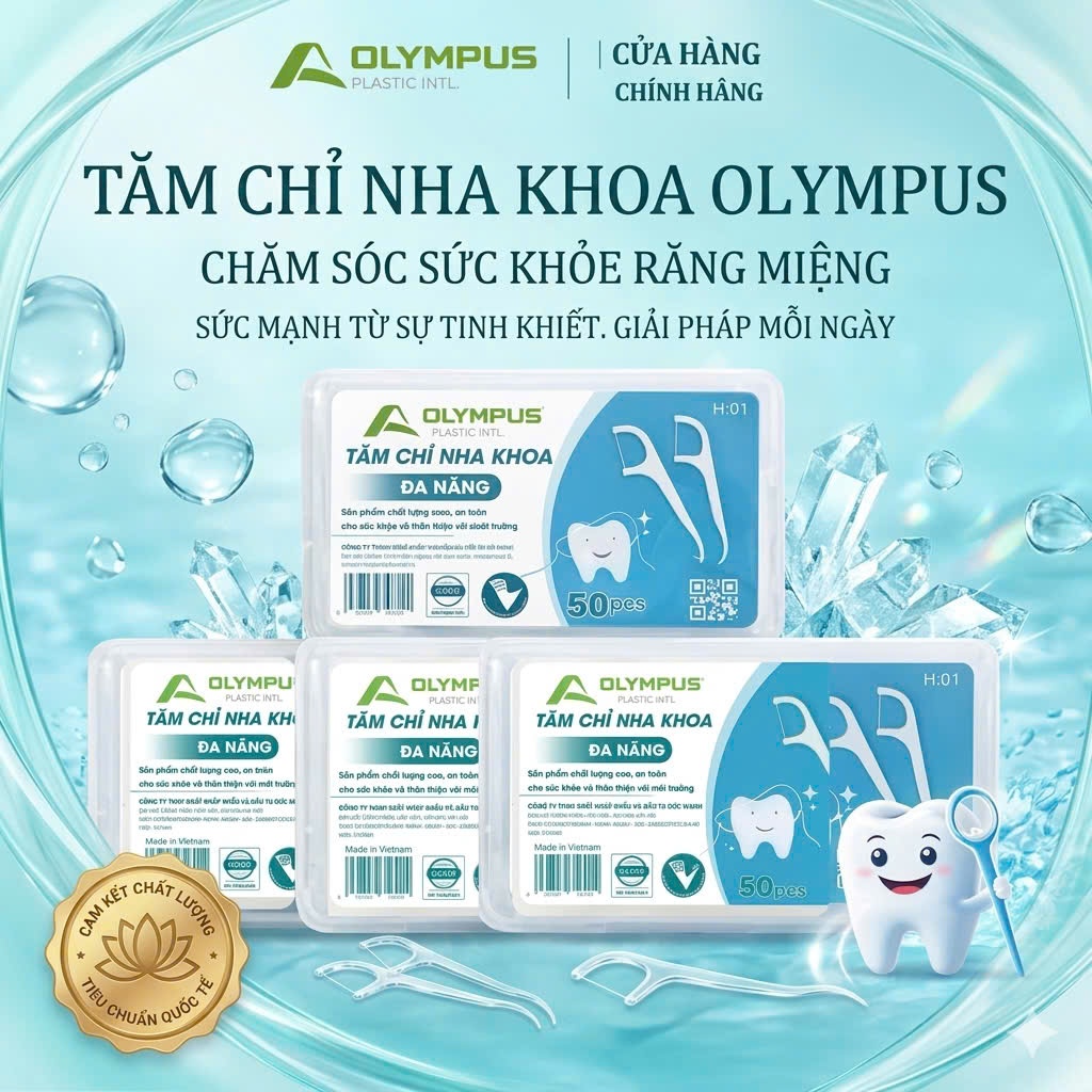 Tăm Chỉ OLYMPUS H01 Combo 240 Que Sạch Kẽ Răng
