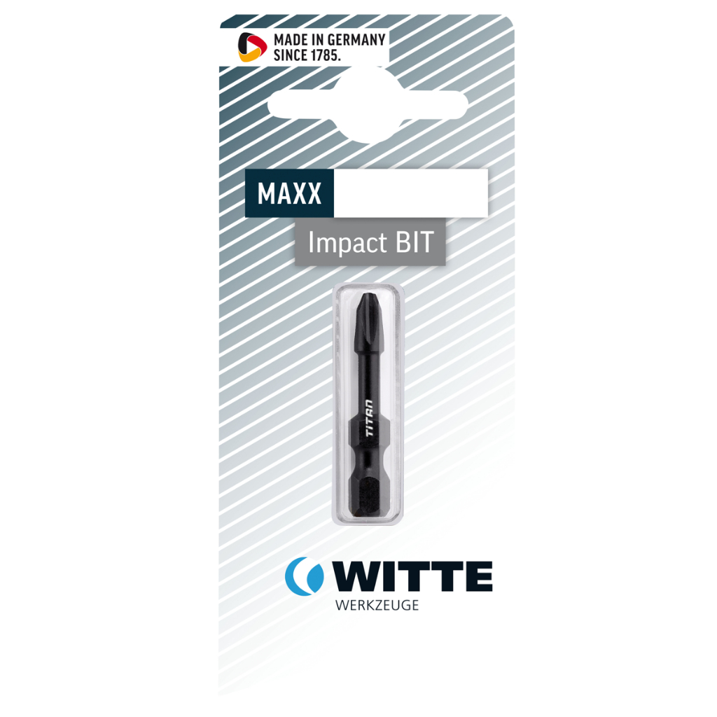 Mũi vít đóng WITTE 28376, PH 1 chuôi lục giác 6.3mm WITTE 28376, impact bits