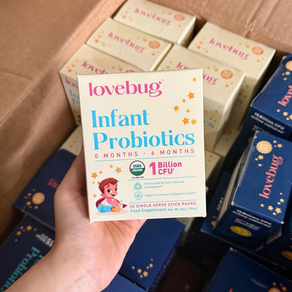 [Hàng Mỹ] Men Vi Sinh Lovebug 1 tỉ lợi khuẩn cho trẻ sơ sinh