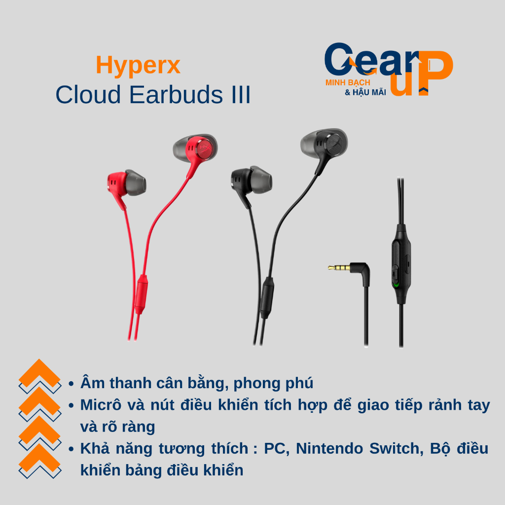 Hyperx Earbuds 2 / 3 hàng mở hộp, còn bảo hành hãng.