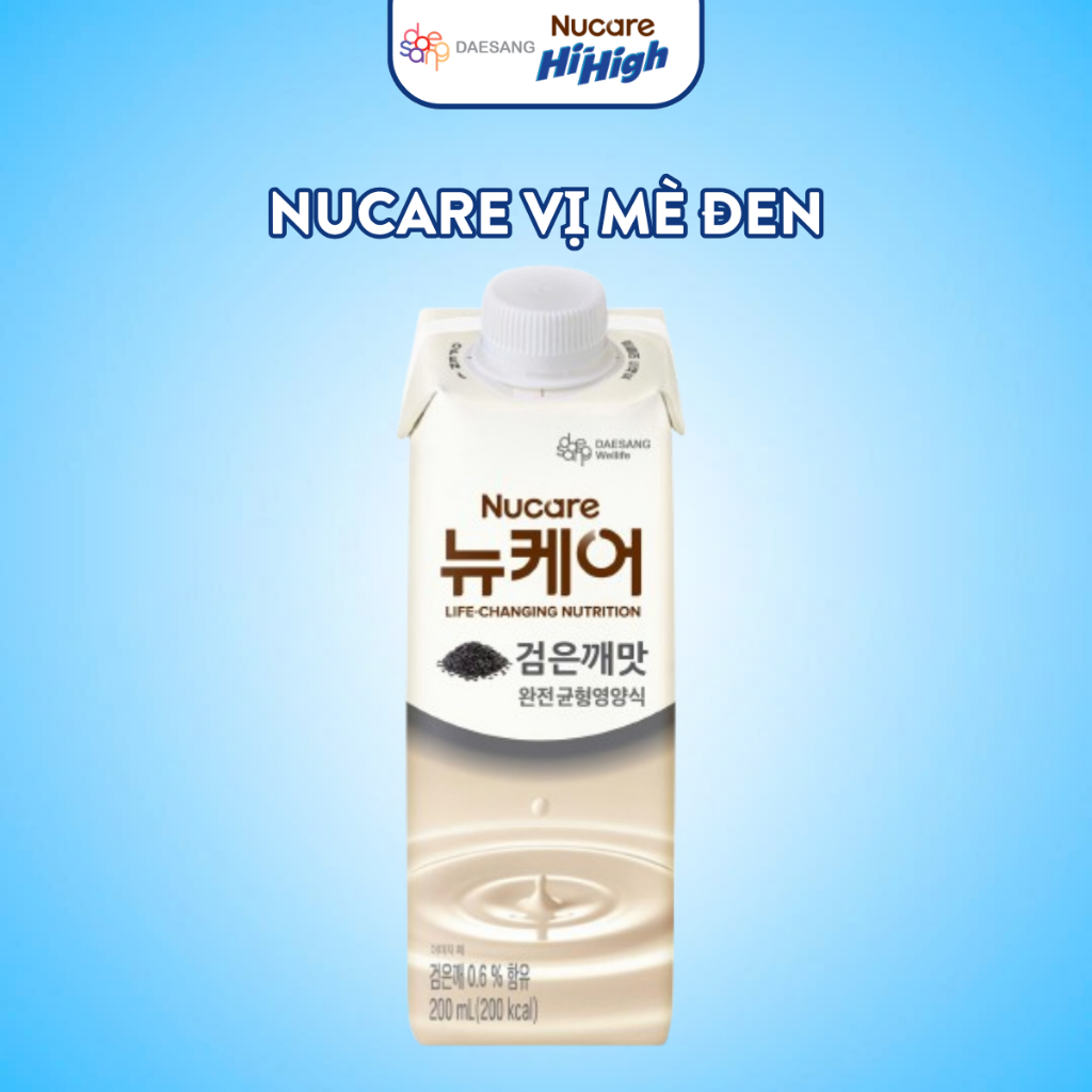 Daesang Wellife - Thức uống dinh dưỡng NUCARE vị mè đen (NUCARE Black Sesame) 200ml