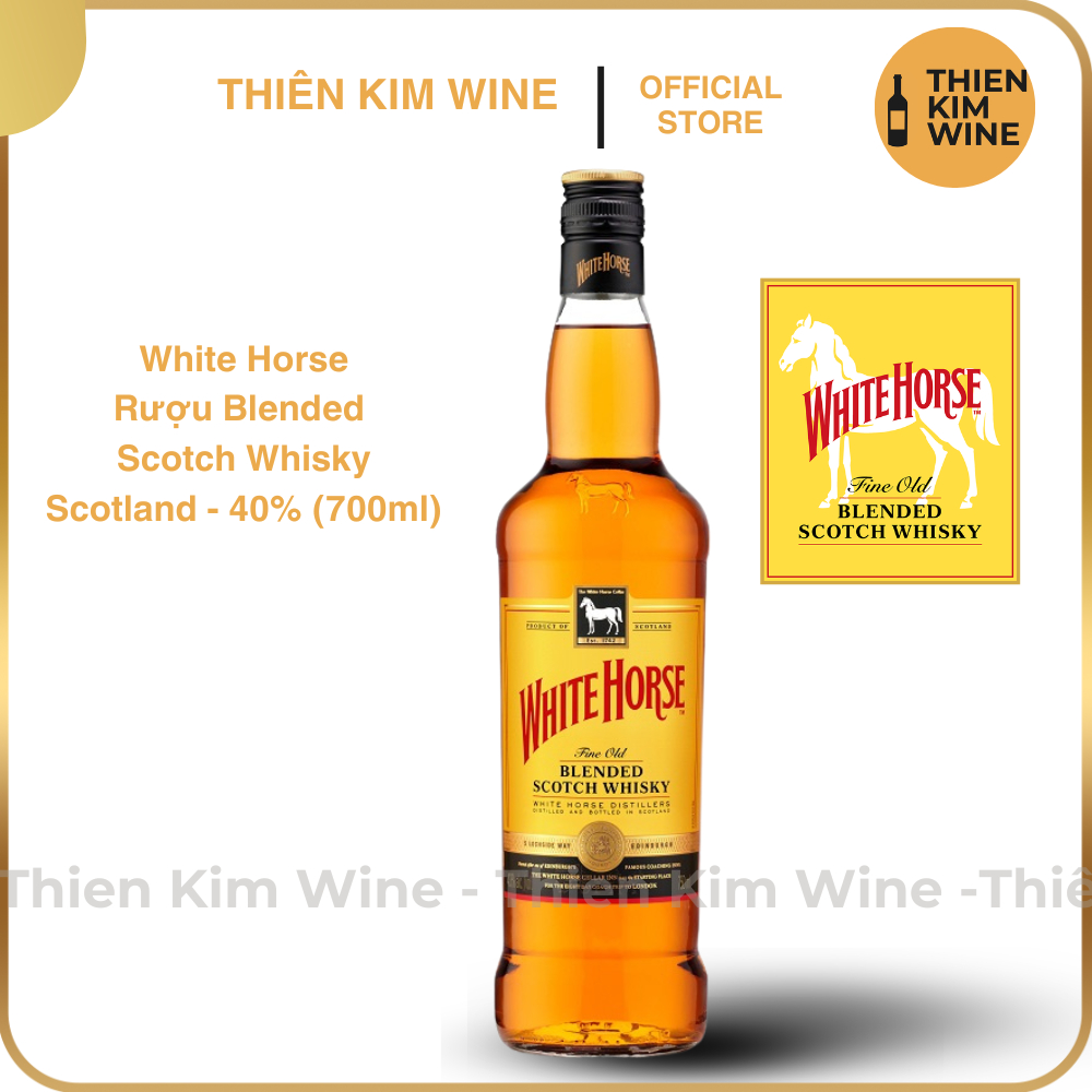 [Chính Hãng] - Rượu Blended Whisky Scotland White Horse - 700ml (40%)