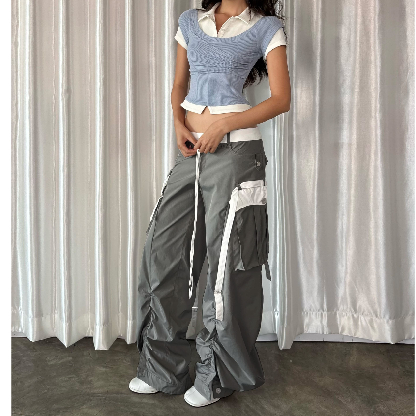 Quần Dù Ống Rộng Cạp Trễ LYNX PARACHUTE CARGO PANTS AIAI OFFICIAL