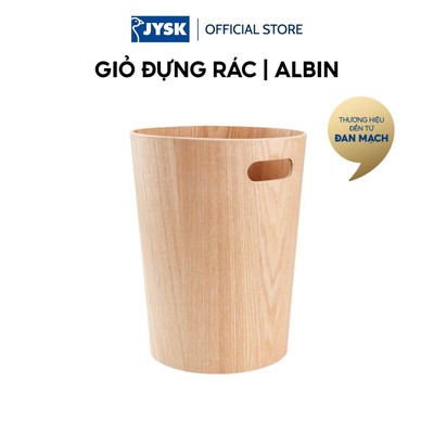 Giỏ đựng rác | JYSK ALBIN | gỗ | màu tự nhiên | Ø23xC30cm