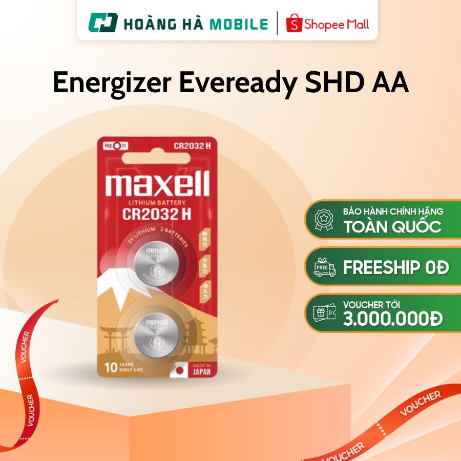 Pin Maxell CR2032H Lithium 3V Vỉ 2 Viên - Chính hãng