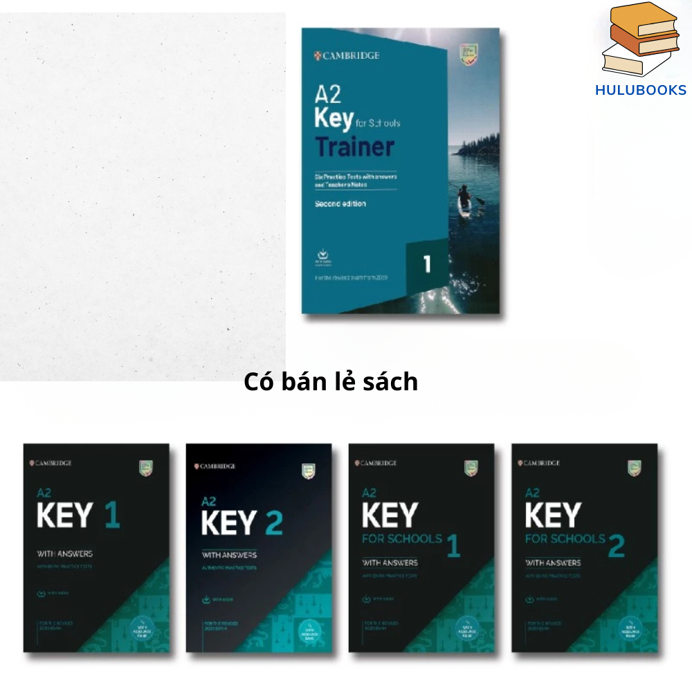 Sách - 5 cuốn in Luyện KET 2020 - A2 KEY 1,2 - A2 KEY for Schools 1,2 - Trainer 1 - tặng audio mp3