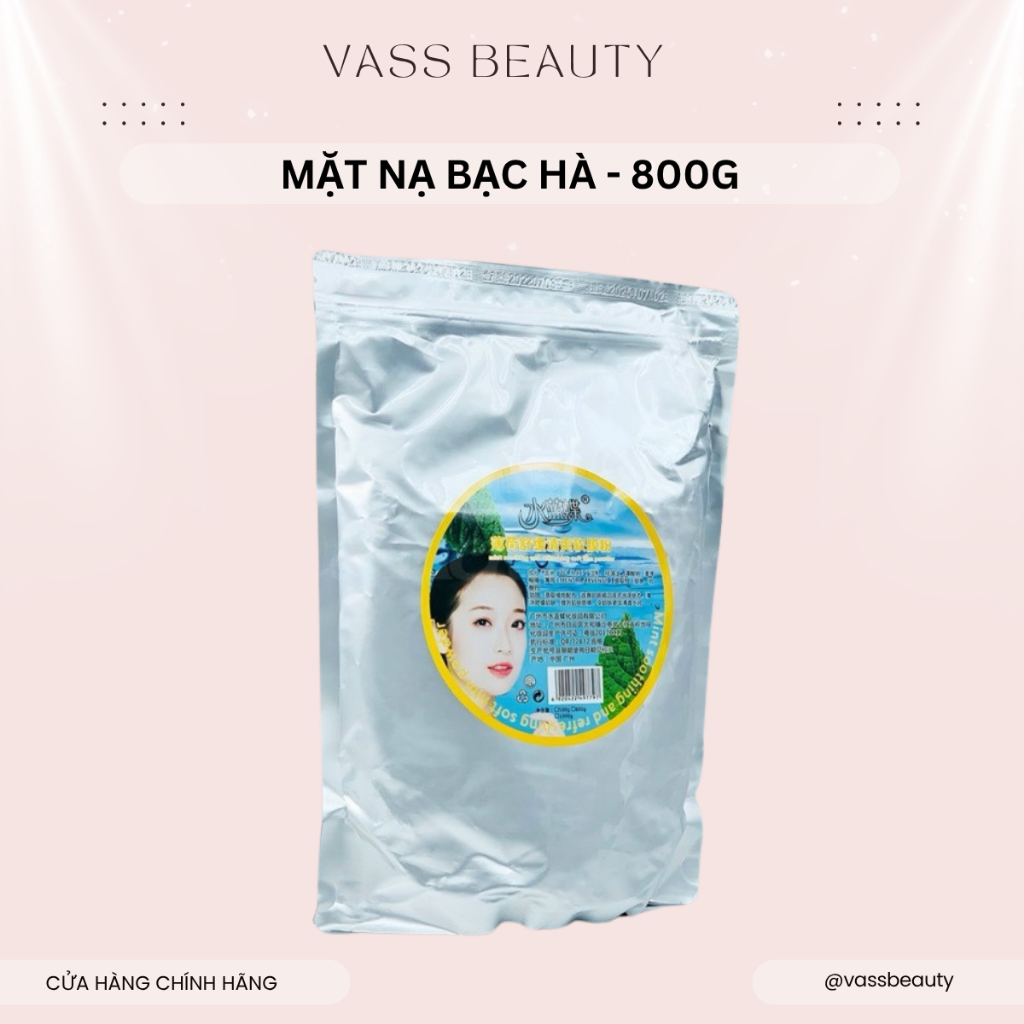 Bột Mặt Nạ Bạc Hà Dẻo Đắp Mặt Nạ Dùng Cho Da Dầu, Da Mụn - VASS BEAUTY & SPA