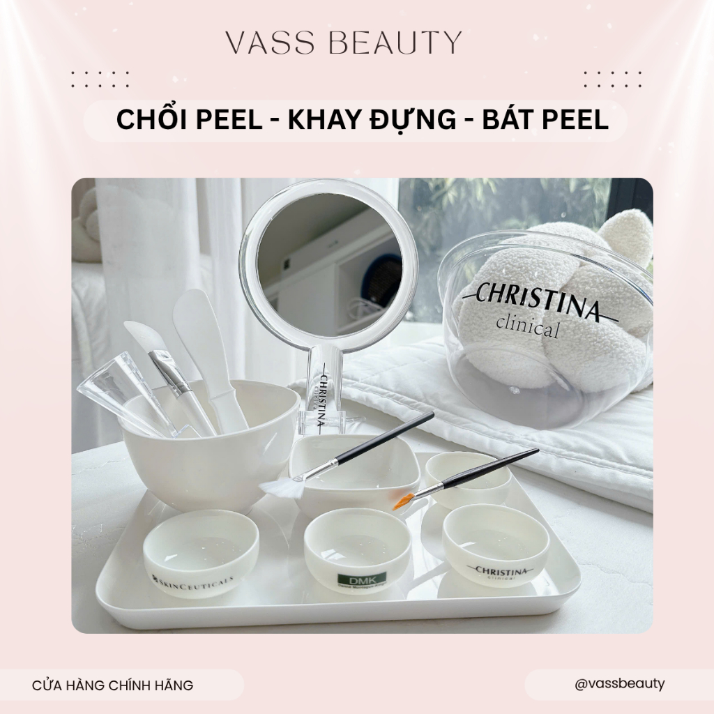 Khay spa, Khay tiêm filler, Chổi peel da, Bát Peel da, Bát trộn mặt nạ, khay peel da kiểu Hàn Quốc