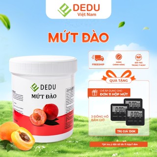 Mứt Đào DEDU – Nguyên Liệu Pha Chế Trà Sữa, Trà Trái Cây – 65% Thịt Quả, Vị Thanh Tự Nhiên – 1.2kg/Hộp x 12 Hộp/Thùng