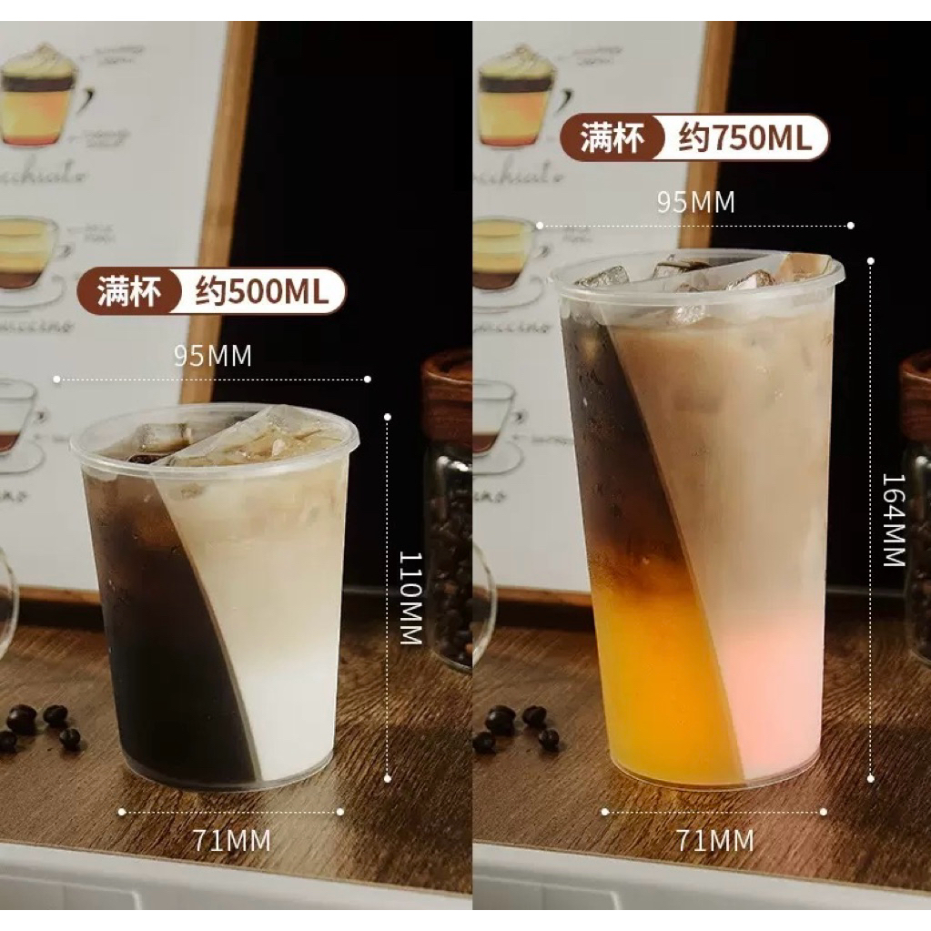 Ly 2 ngăn kèm nắp - Ly cafe 2 ngăn kèm nắp - Ly đựng trà sữa 2 ngăn kèm nắp hot trend