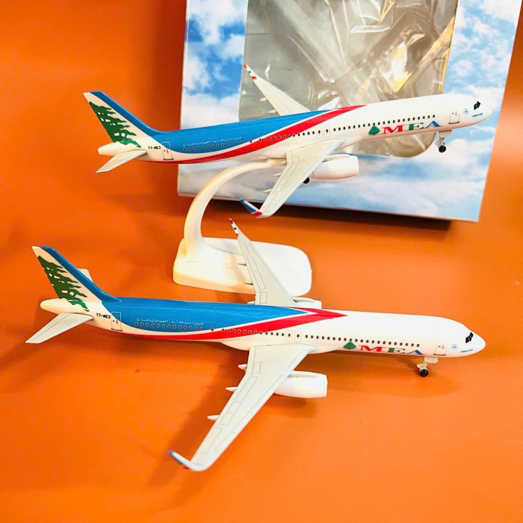 Mô Hình Máy Bay MEA Airbus A321 Hãng hàng không quốc gia Lebanon | Phiên Bản Cao Cấp Tỉ Lệ 1:400 Ful