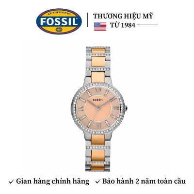 Đồng hồ nữ Fossil Virginia dây kim loại, mặt 30 MM, hai màu, ES3405