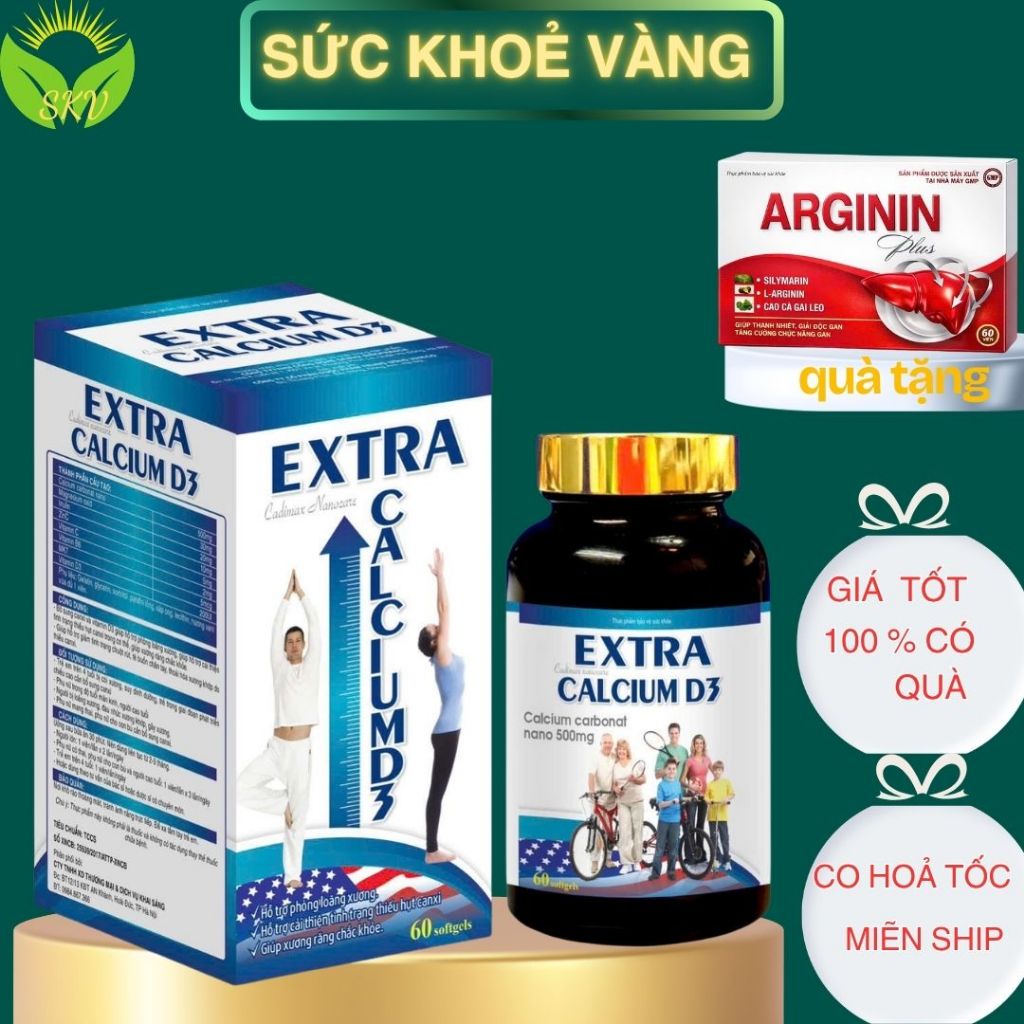 EXTRA CALCIUM D3 – BỔ SUNG CANXI NANO & VITAMIN D3, GIÚP XƯƠNG CHẮC KHỎE