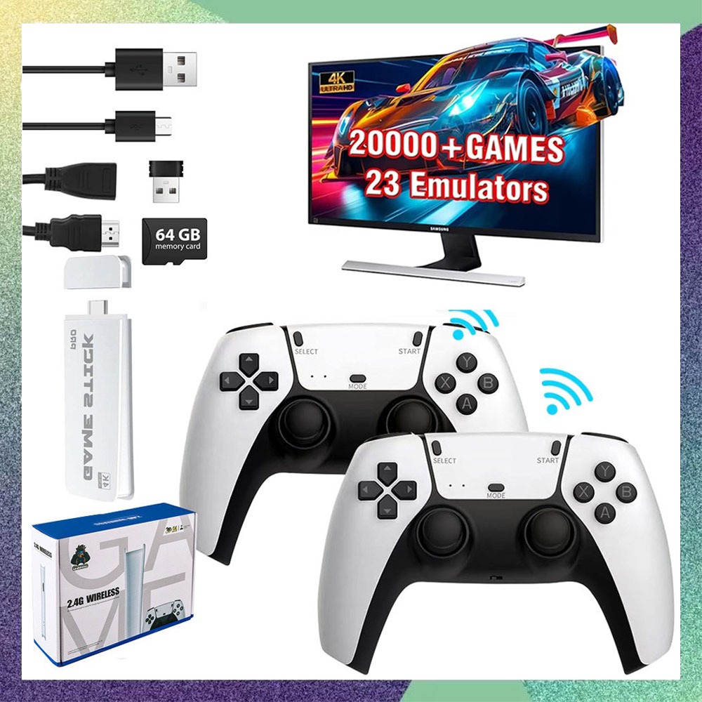 M15 4K Game Stick Mini Máy Chơi Game 64GB Lưu Trữ Retro Cầm Tay 20000 Trò Chơi Người Chơi HD Video G