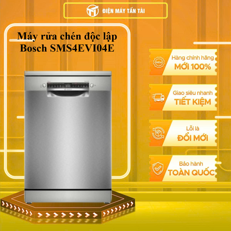 (TOÀN QUỐC) - SMS4EVI04E - Máy rửa chén độc lập Bosch serie 4 14 BỘ SMS4EVI04E