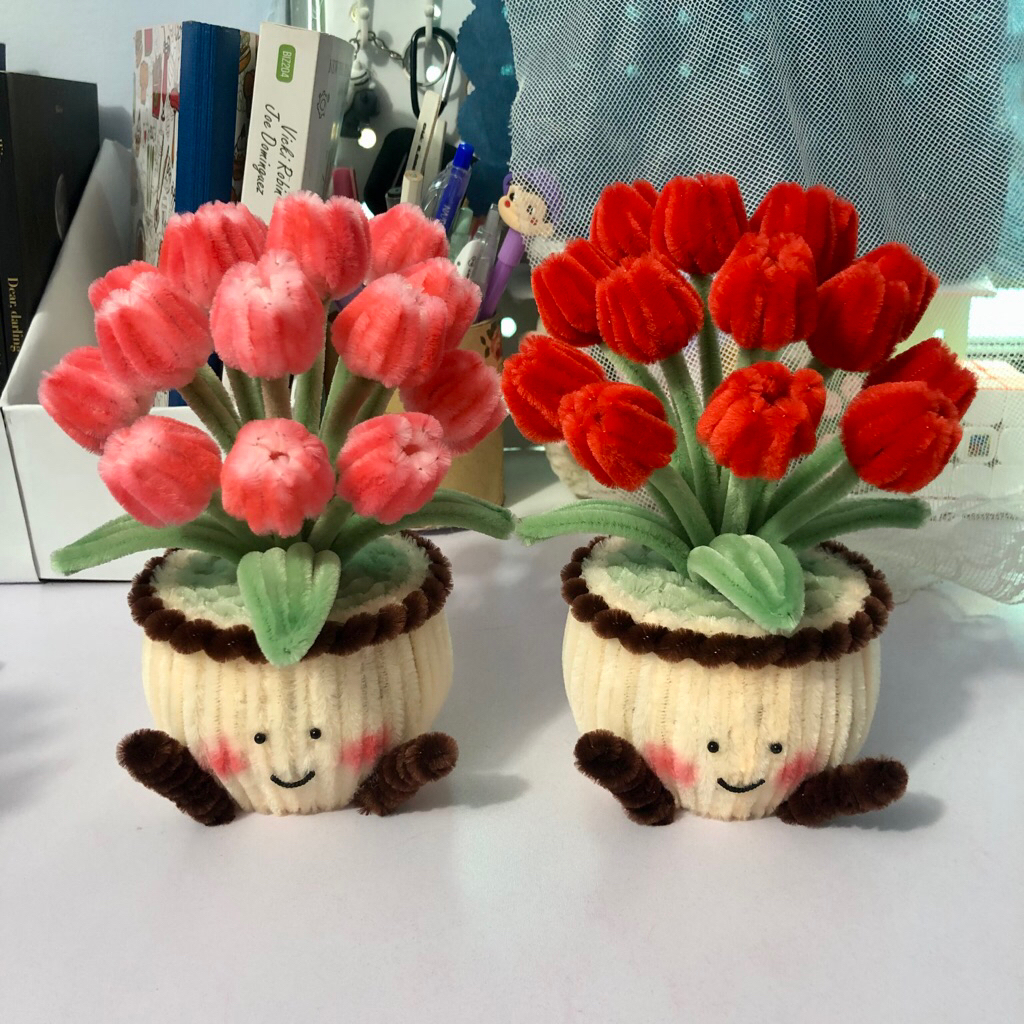 Chậu hoa kẽm nhung, chậu hoa kẽm nhung làm sẵn, chậu hoa kẽm nhung mini