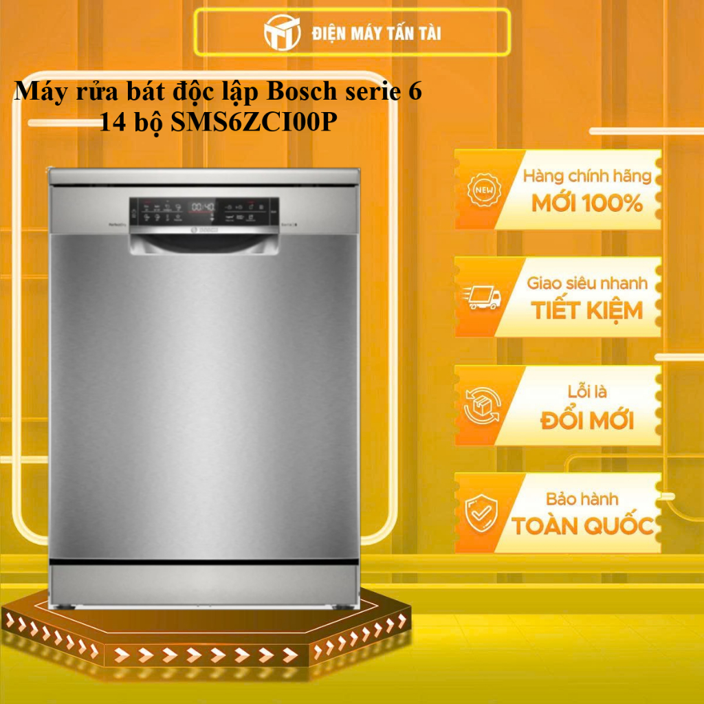 SMS6ZCI00P - Máy rửa bát độc lập Bosch serie 6  14 bộ SMS6ZCI00P