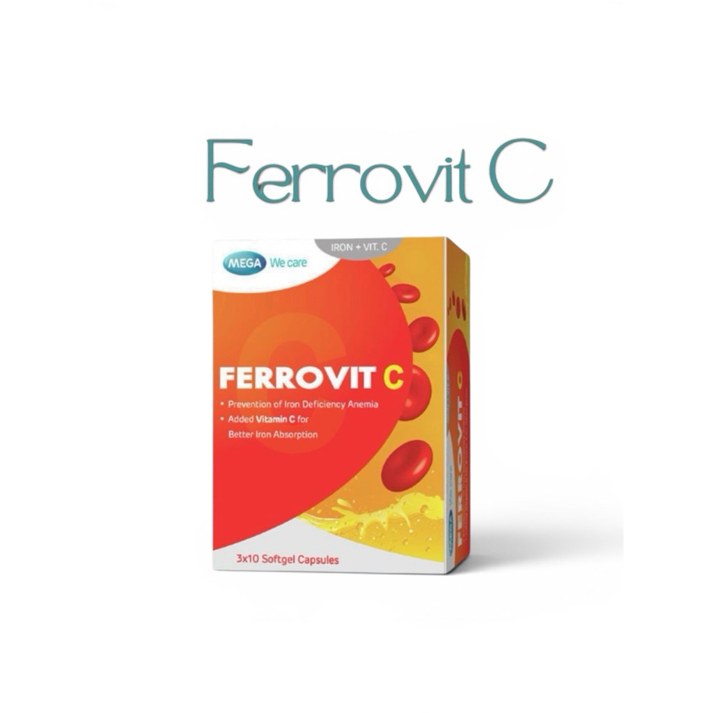 Viên uống Ferrovit C bổ sung sắt và vitamin giảm thiếu máu thiếu sắt (30viên)