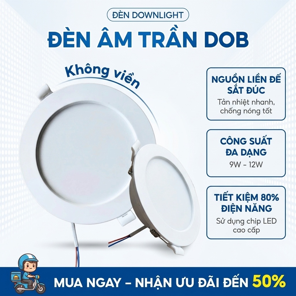 ĐÈN LED ÂM TRẦN 9W Phi 90 Siêu Sáng | 3 Màu,Tiết kiện điện, led thạch cao,1 Màu / 3 Màu | Đèn Downli