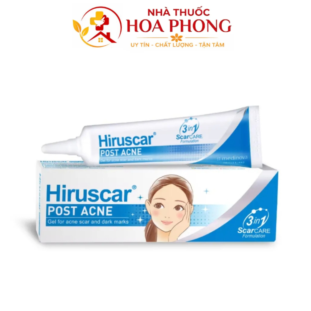 Gel Hiruscar Post Acne làm mờ sẹo mụn & thâm mụn tuýp 10g