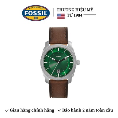 Đồng hồ nam Fossil MACHINE dây da 42MM mặt xanh lá FS6085