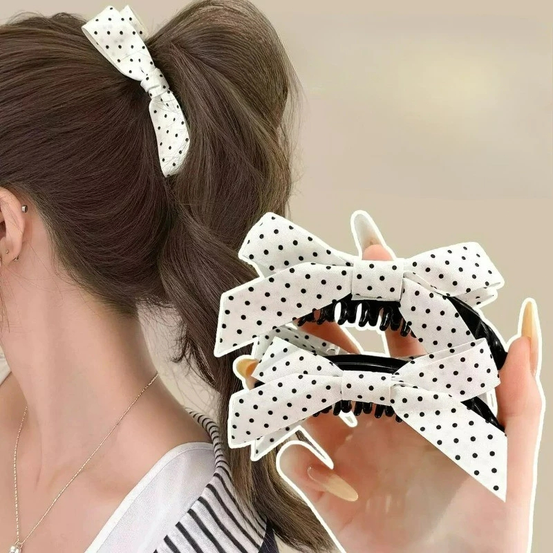 lichee1🌷Kẹp đuôi ngựa Bow Banana 2025 Kẹp đuôi ngựa chất lượng cao