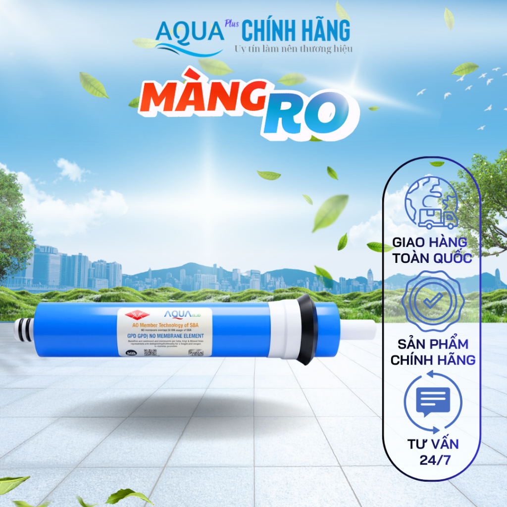 Lõi lọc ro - màng lọc ro - quả lọc số 4 [ AQUA  PLUS] sử dụng tất cả các dòng máy lọc nước Ro AQUA,K