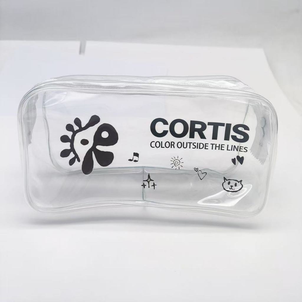 CORTIS Periphery PVC Portable Storage Cartoon Zipper Bag Stationery Makeup Bag Transparent Bag