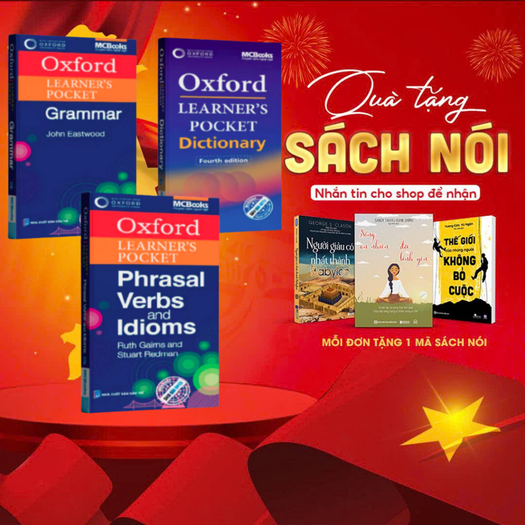 Sách Oxford Learner’s Pocket: Dictionary + Grammar + Phrasal Verbs & Idioms | Bộ Sách Tiếng Anh Bỏ T