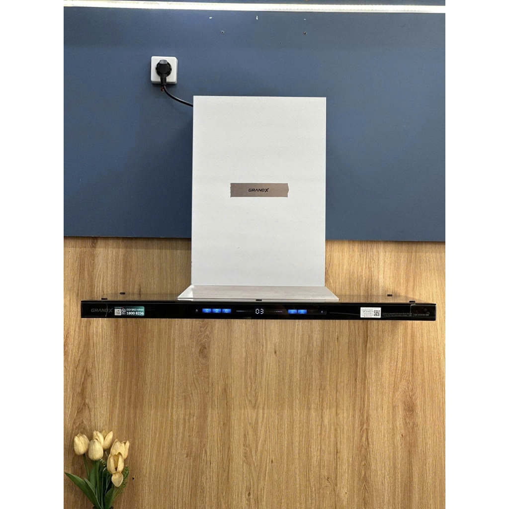 Máy hút mùi chữ T Grandx GX H70T81B l GX H70T81G - Công suất hút 1150m3/h, Động cơ BLDC siêu êm ái, 