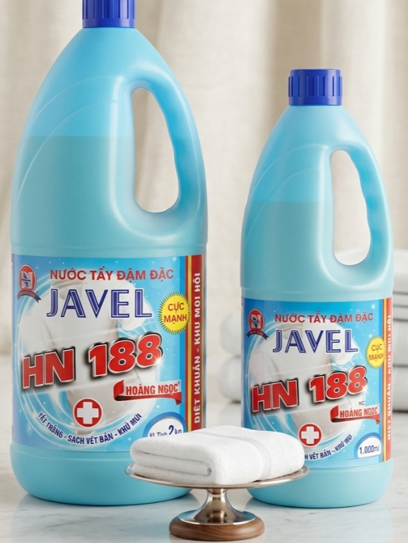Nước Tẩy Trắng Quần Áo Đậm Đặc Javen Tẩy Mọi Vết Bẩn 1.000ml/2.000ml, Tẩy Trắng Javel