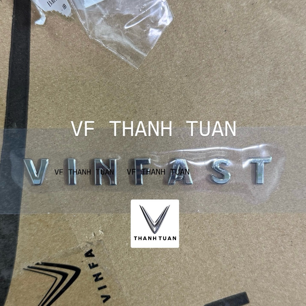 [ CHÍNH HÃNG VINFAST ]  LOGO TEM CHỮ VINFAST SIZE M ( Cỡ Vừa )