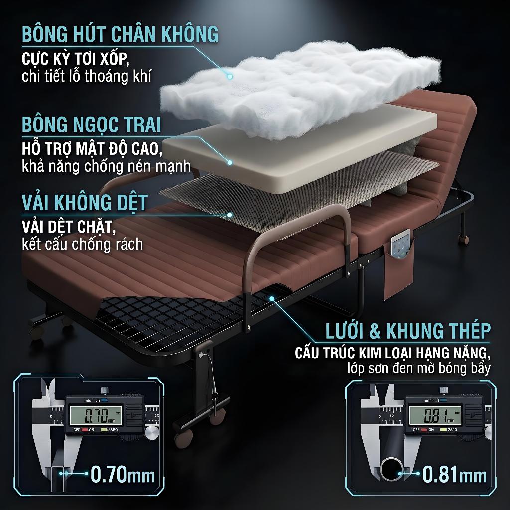 ALVIN Giường gấp gọn Giờ nghỉ trưa tại văn phòng chăm sóc bệnh nhân tại bệnh viện Tiết kiệm không gian | BigBuy360 - bigbuy360.vn