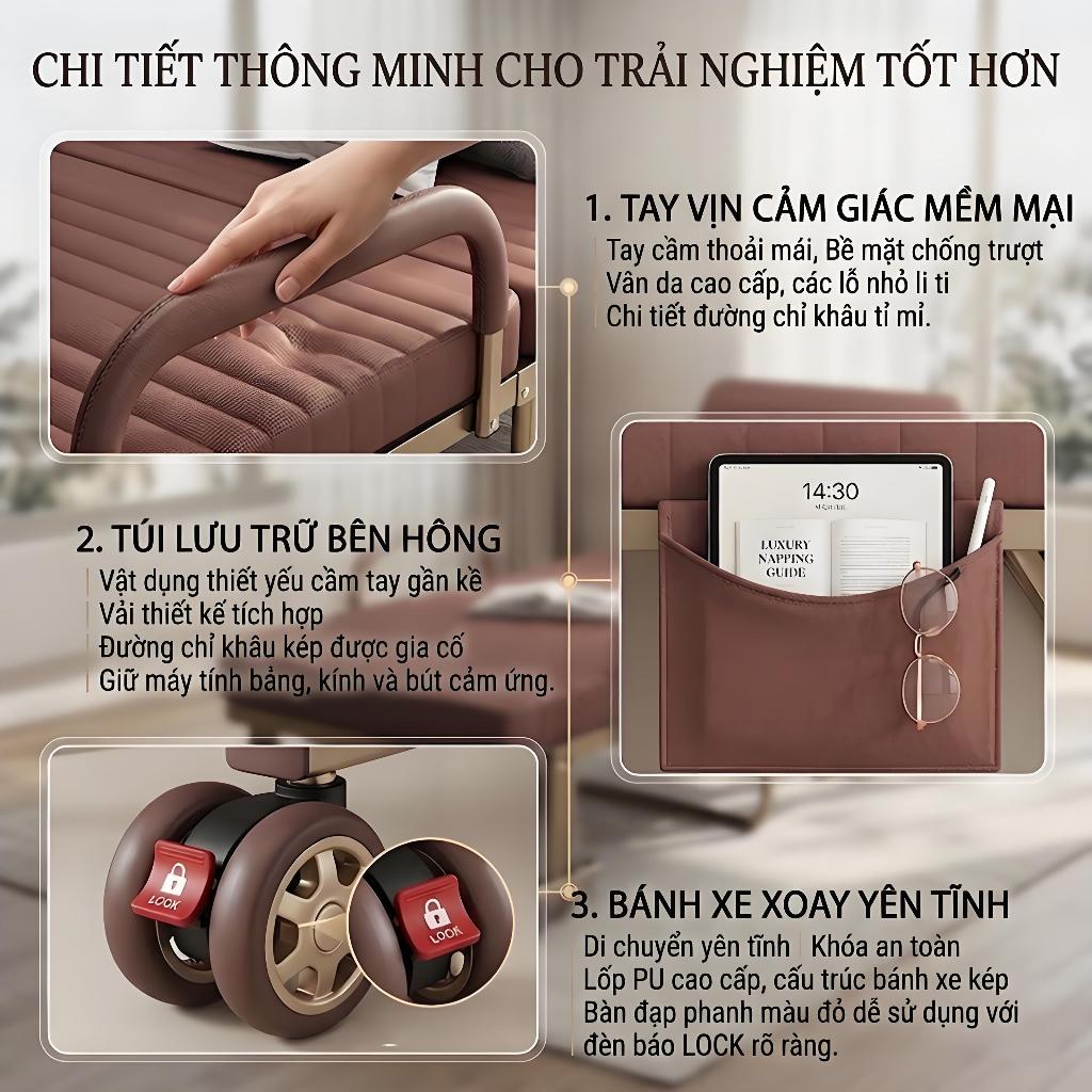 ALVIN Giường gấp gọn Giờ nghỉ trưa tại văn phòng chăm sóc bệnh nhân tại bệnh viện Tiết kiệm không gian | BigBuy360 - bigbuy360.vn