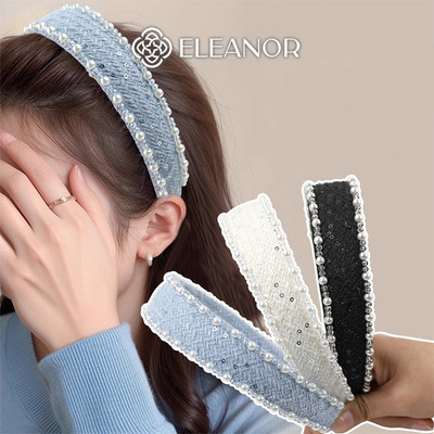 Băng đô cài tóc nữ Eleanor Accessories đính ngọc trai phụ kiện tóc phong cách tiểu thư 11719