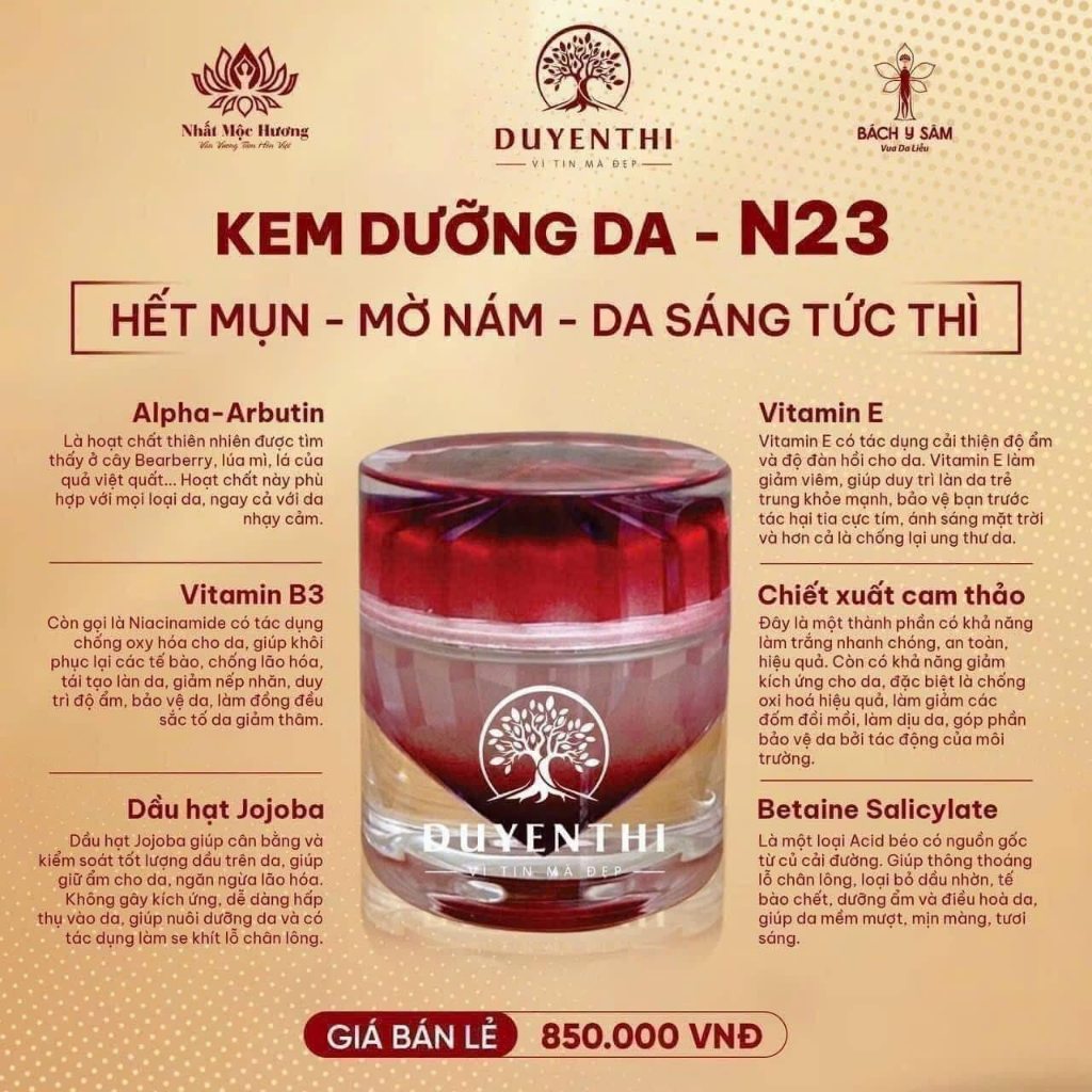 KEM DƯỠNG N23 DUYÊN THỊ