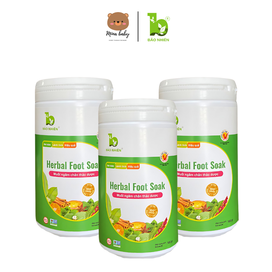 Muối ngâm chân thảo dược IVF Bảo Nhiên 500gr Giữ ấm tử cung - cho người chuẩn bị làm IVF