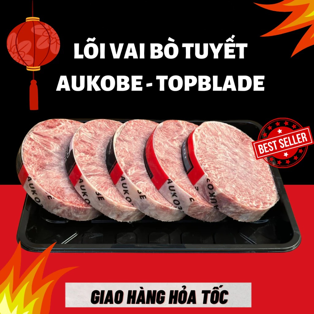 [LaiFarm] COMBO 2 Gói Lõi vai bò tuyết Aukobe Úc làm steak,bít tết BBQ