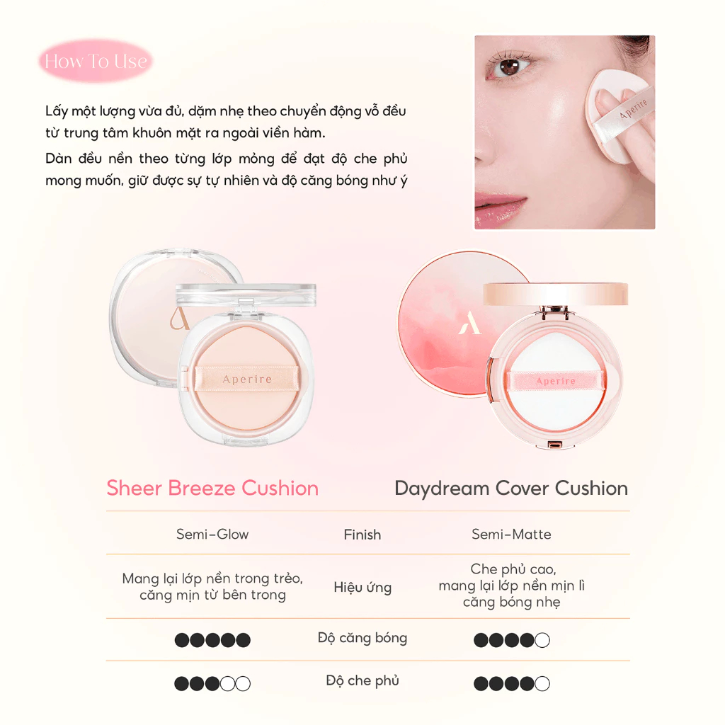 Phấn nước Aperire Day Dream Cover Cushion 13g