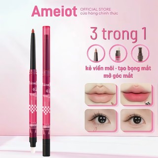 Ameiot Chì Kẻ Viền Môi Đa Năng Pinkpunk Magic Line 4in1 – Kẻ môi, vẽ bọng mắt, mở góc mắt, tạo khối mũi